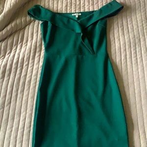 Green charolette russe body tight dress